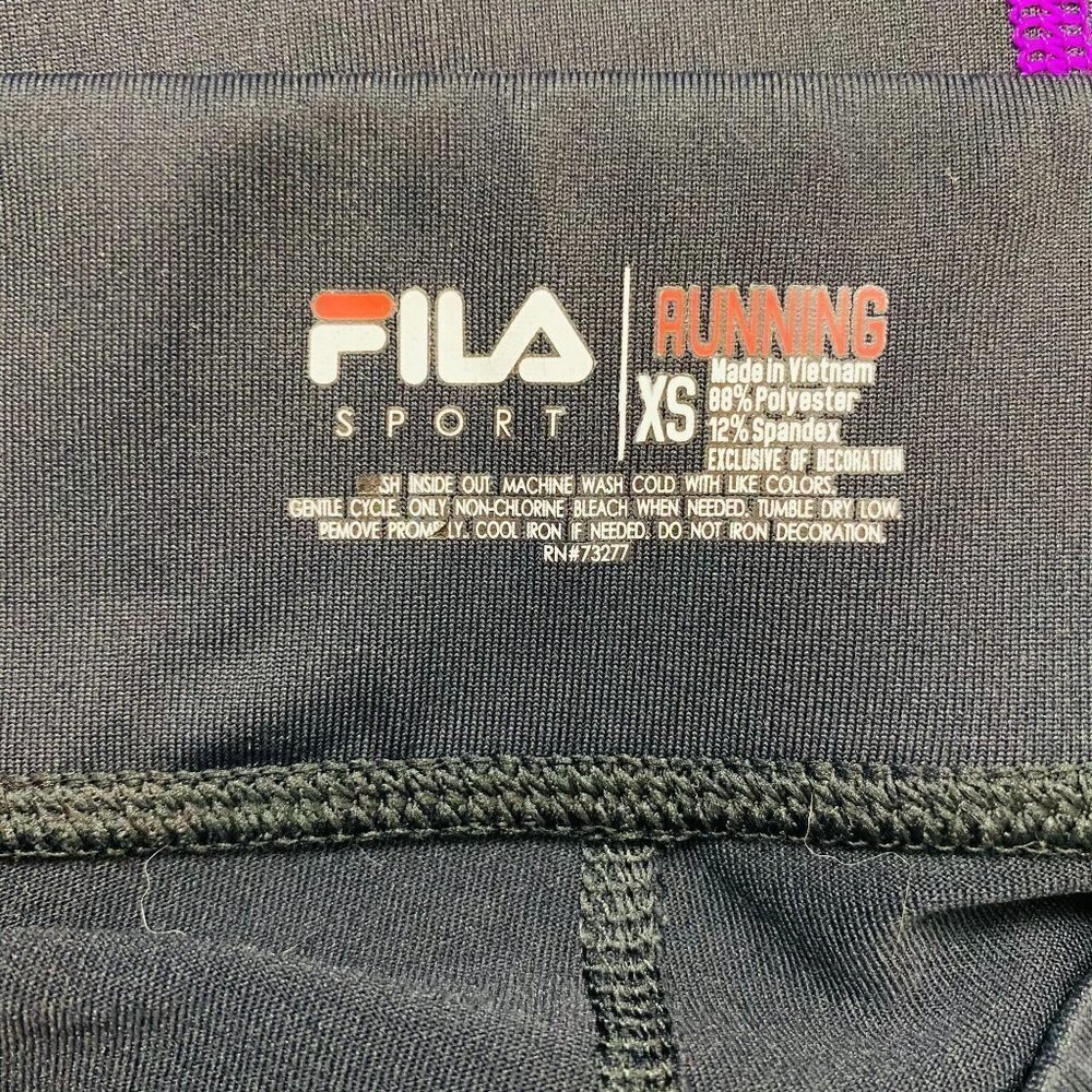 Fila black colorful thread capri leggings - Picture 3 of 5